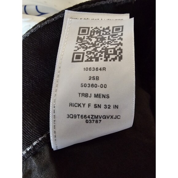 True Religion Mens size 36x32 Ricky Flap SN Relaxed Straight Jeans Black Denim - Picture 8 of 12